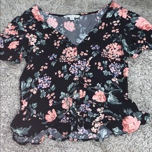 American Eagle floral blouse